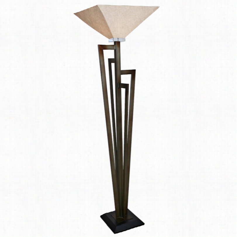 Contemporary Van Teal Uptown Krypton Gold Otrchiere Floor Lamp