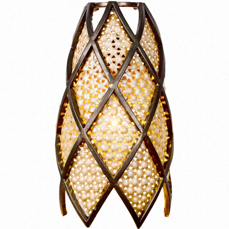 Contemporary Varaluz Argyle Silver Frit Glass 10 3/4-inch-h Wall Sconce