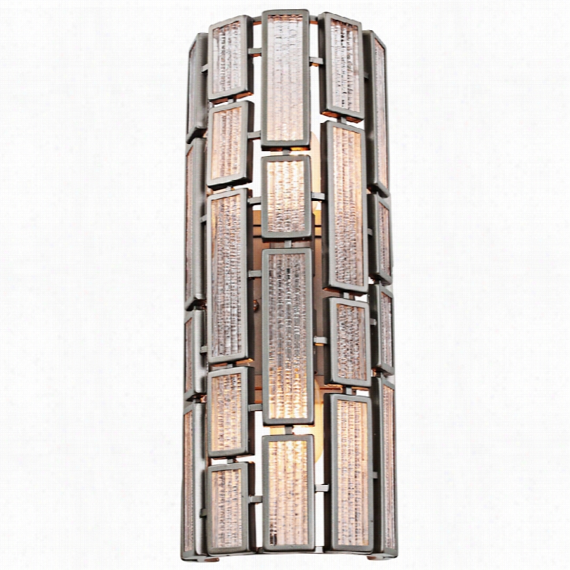 Cotnemporary Varaluz Harlowe Bronze 18 1/4-iinch-h Ice Glassw All Sconce