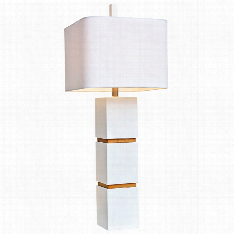 Contemporarh Wilshire High Gloss White 34inch-hc Outure Table Lamp