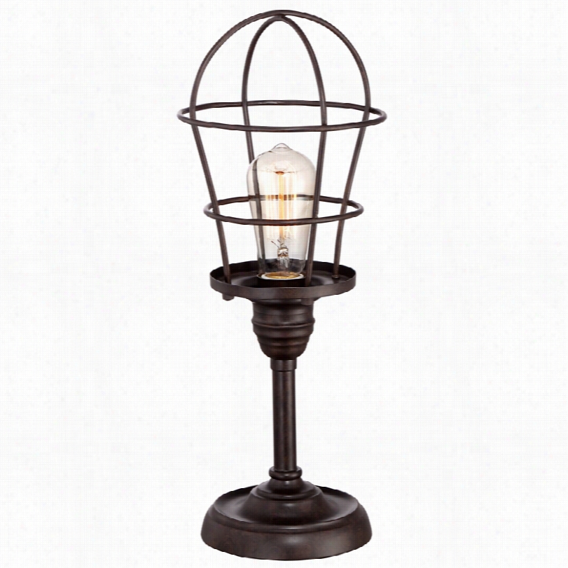 Contemporary Wire Cage Metal Franklin Iron Works 17-inch-h Accent Lamp