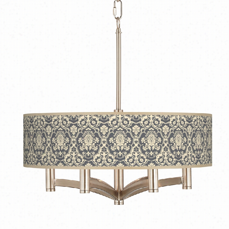 Tdaditional Seedling Damask Ava Nicke Pendant Chandelier