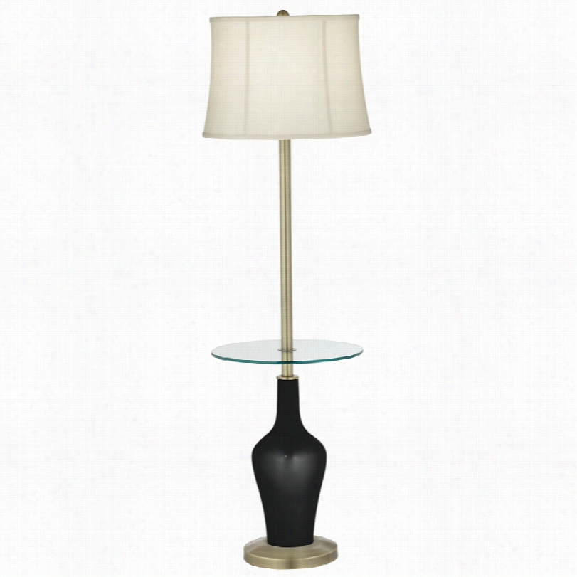 Transitional Color Plus␞ Acviar Glass With Tray Tablee Floor Lamp