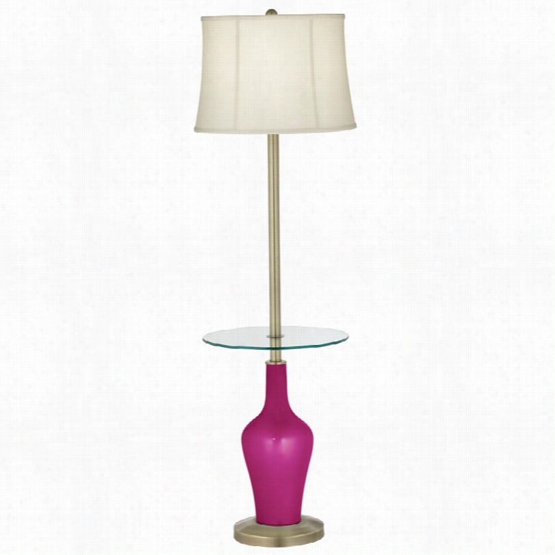 Transitional Disguise Plus␞ Tray Table Fucshia Rose Floor Lamp