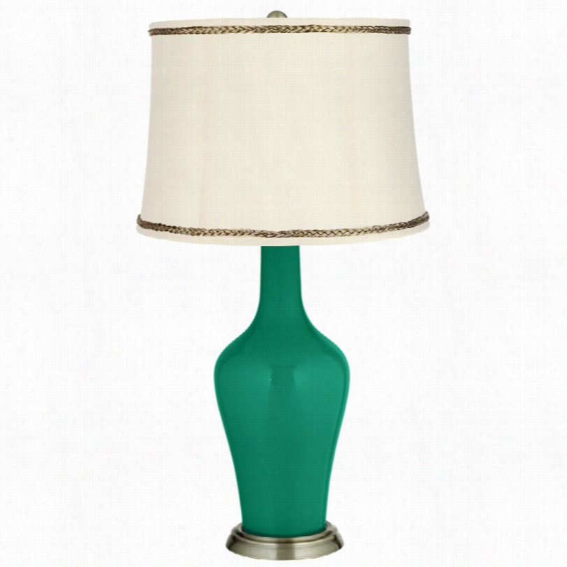 Transitional Emerald Brass Anya 32 1/4-inc-hh Table Lamp With Twist Trim