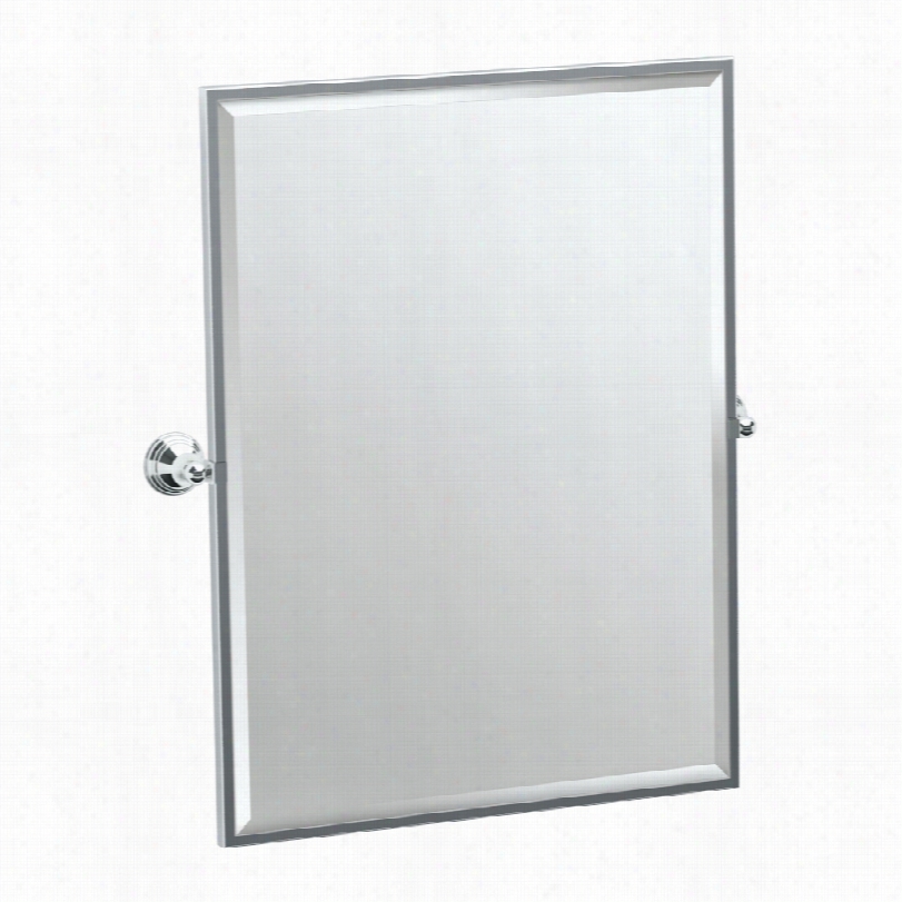 Transitional Gatt Co Charlotte Modern Chrome Wall Mirror-28 1/2x32 1/2