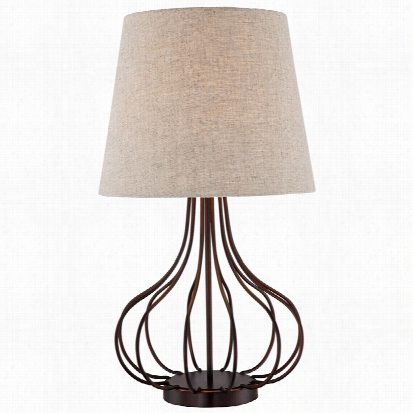 Transitional Gladys Mstal Gourd 24-inch-h Table Lamp