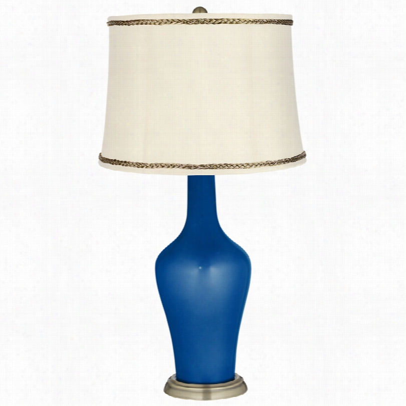 Transitional Ocean Metallic And Twist Trim3 2 1/4-inch-h Anya Table Lamp