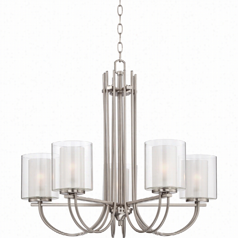 Transitional Possini Euro Melod Y Brsu Hed Steel 26 3/4-inch-w Chandelier