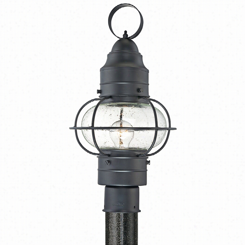 Transitional Quoizel Coooper Balck Outdoor Post Light