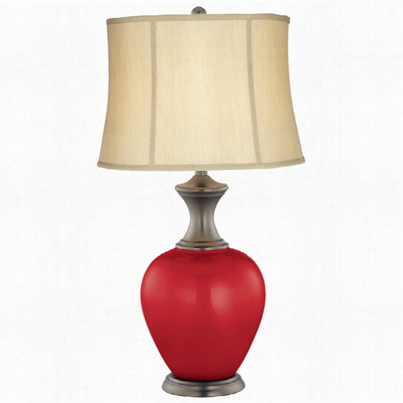 Transitional San Gria Red Metaolic Alison 31 1/2-inch-h Table Lamp