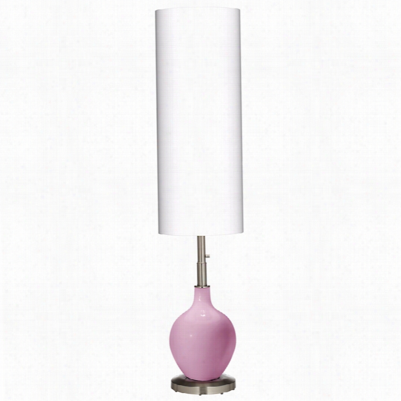 Contemporary 13-inch-w Shade With Glass Ovo Floor Lamp