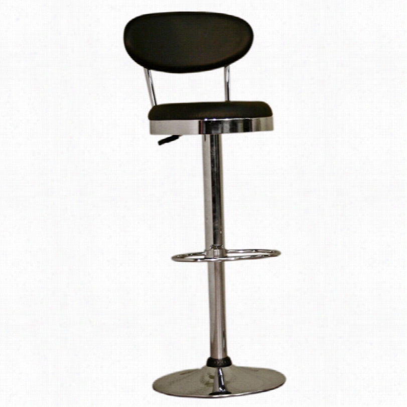 Contemporary Achilla Cchrome By The Side Of Mourning Vinyl Modern Bar Stool