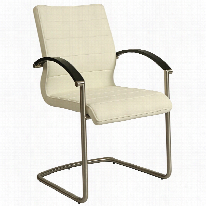 Coontemporary Aka$ha Contemporary Ivory Wenge Veneer Side Chair