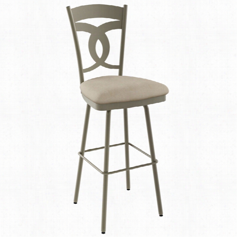 Contemporary Amisco Valley Pebble Titanium Warm Gray 30- Inn Ch Bar Stool