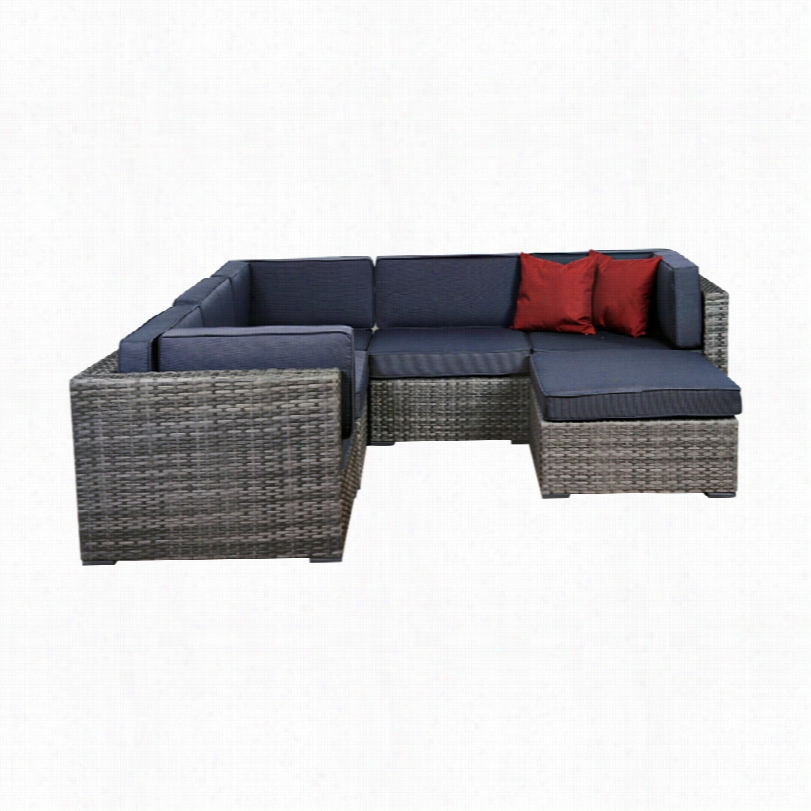 Contemporayr Atlantic Bellagio Gray Wicker 6-piece Seating Set