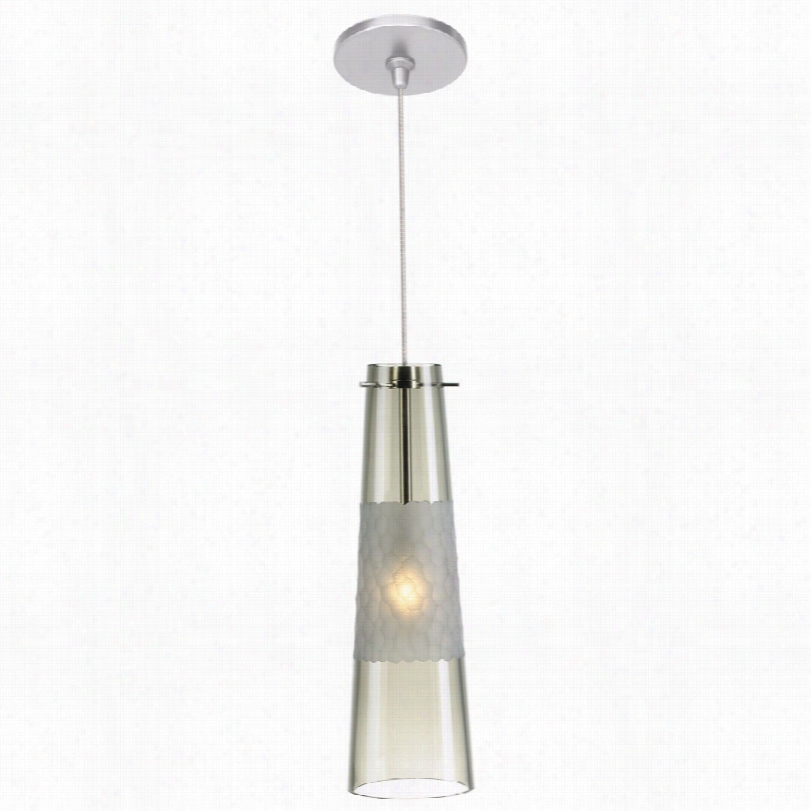 Contemporary Bonn Nicckel Smoke Glass Lbl Pendant Light