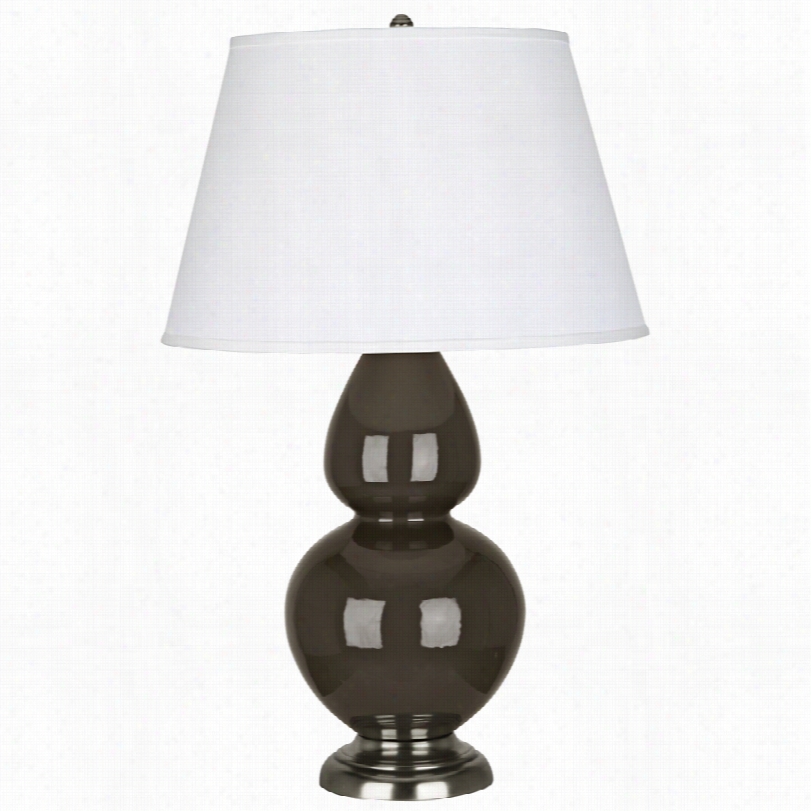 Conttempoorary Brown Tea Ceramic And Silver 31-inhc-ht Able Lamp