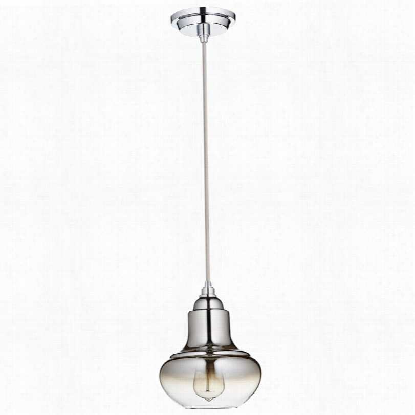 Contemporary Camille 7 1/2-inch-w Chrome Mini Pendant