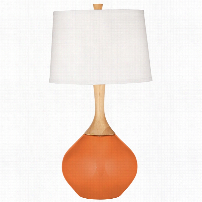 Contemporary Celosia Orange Wexler 31-inch-h Table Lamp