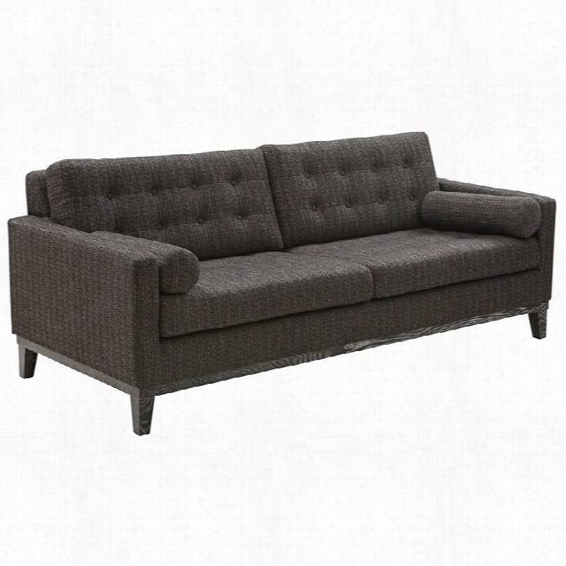Contemporary Centennial Charcoal Chenille Sofa