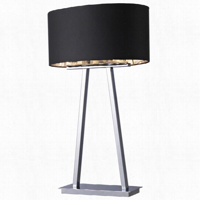 Contemporary Central Park  Empire Modern Chdome 2-light Table Lamp