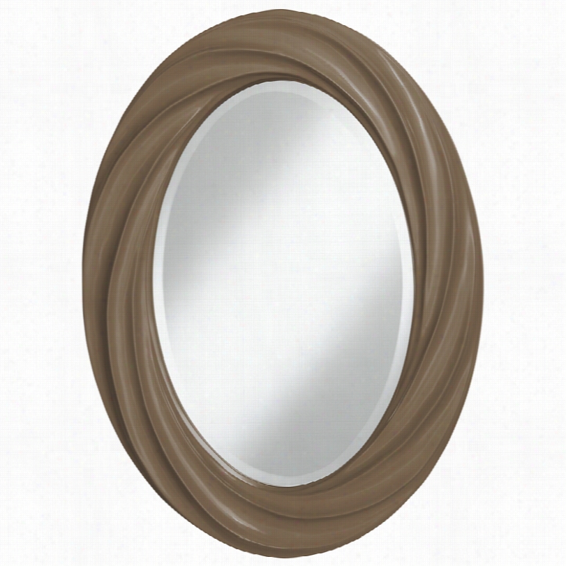 Contemporayr Color Plus Cobble Brown Twist Ovla Wall Mirror2 2x30