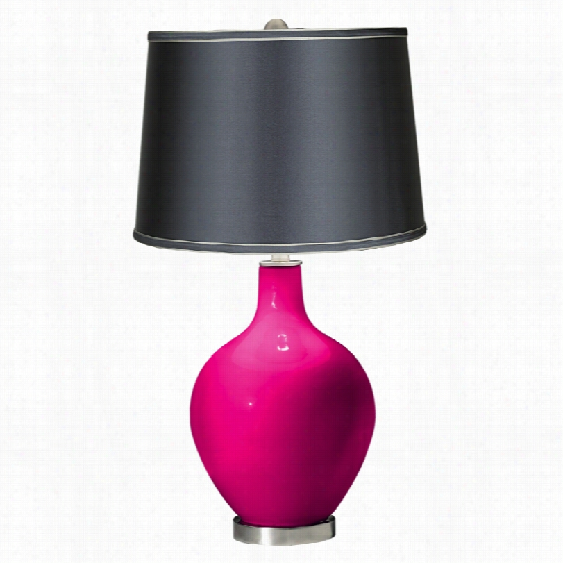 Contemporary  Color Plus Ovo French Burgundy 28 1/2-inch-h Table Lamp