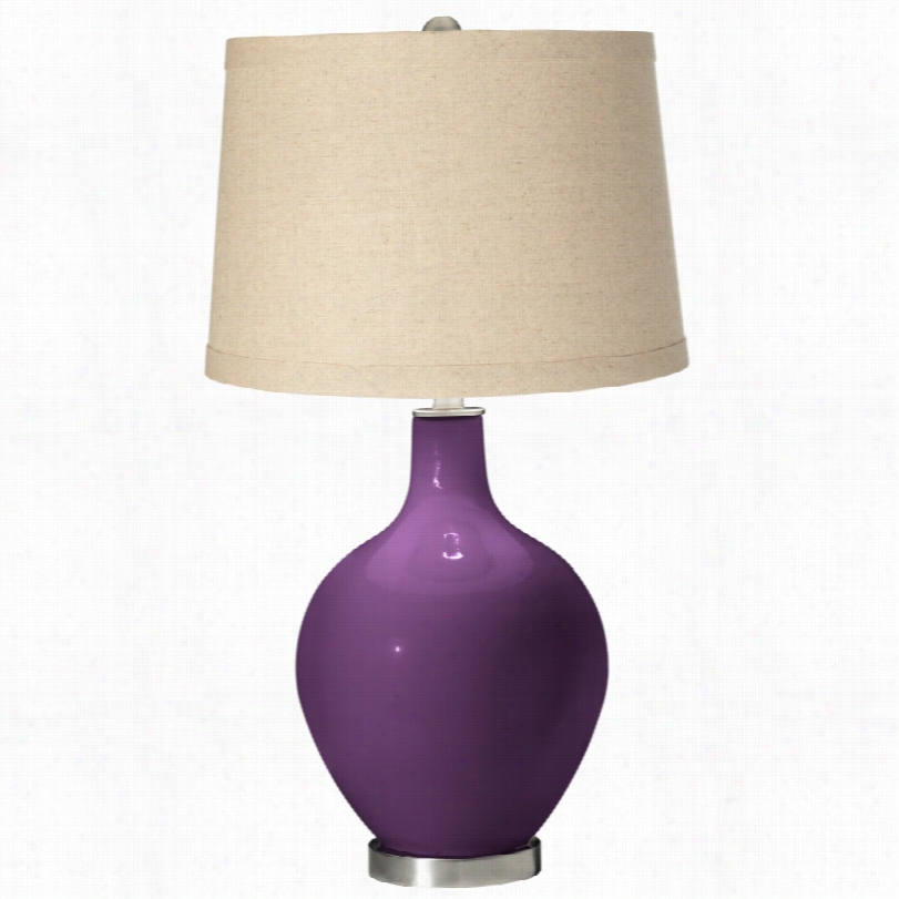 Contemporary Redness + Plus Ovo Kimono Violet 6-inch-w Table Lamp
