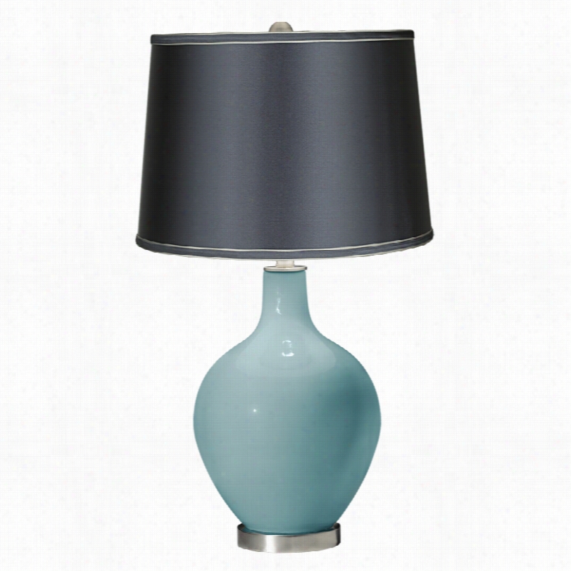 Contemporary Color Plus Ovo Raindrop Gray Shade 28 1/2-inch-h Table Lamp