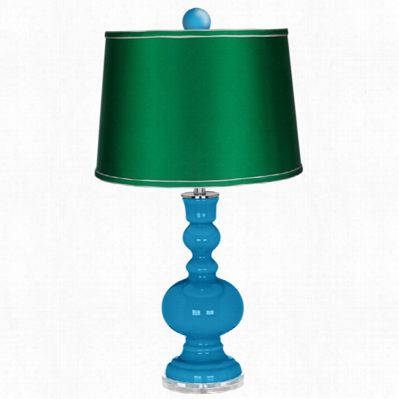 Conte Porary Color + Plus River Azure 30-inch-h Apothecary Table Lamp