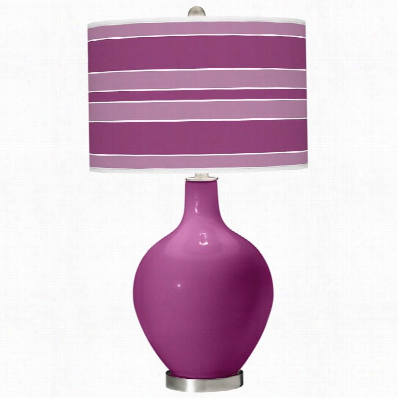 Contemporry Color Plus Voolet Bold Wale 28 1/2-inch-h Ovo Index Lamp