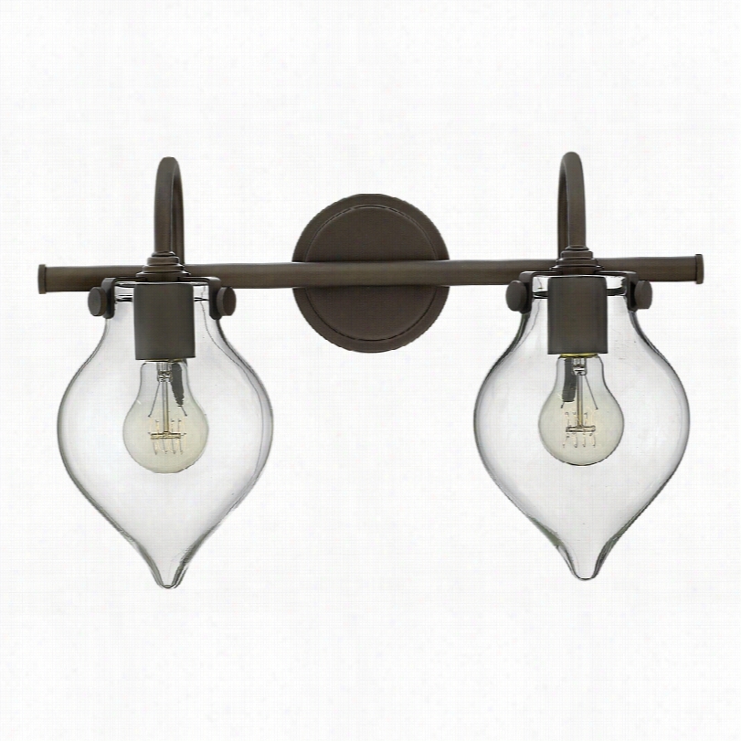 Contemporary Congress Clear Glass Oil Rubbed Bronze Bath Fixture