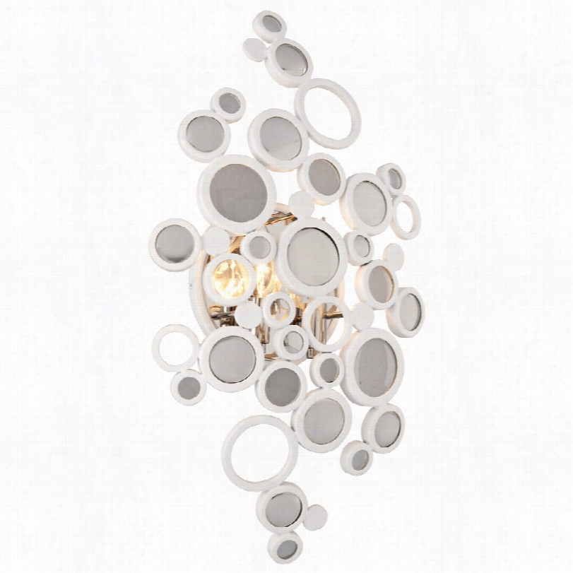 Contemporary Corbett Fathom Crystal Disc White 21 1/2-inch-h Wall Sconce