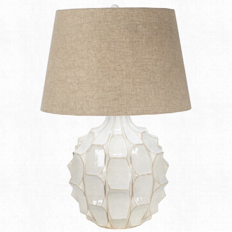 Contemporarh Cosgrove Modern White Ceramic 26 1/2-inch-h Table Lamp