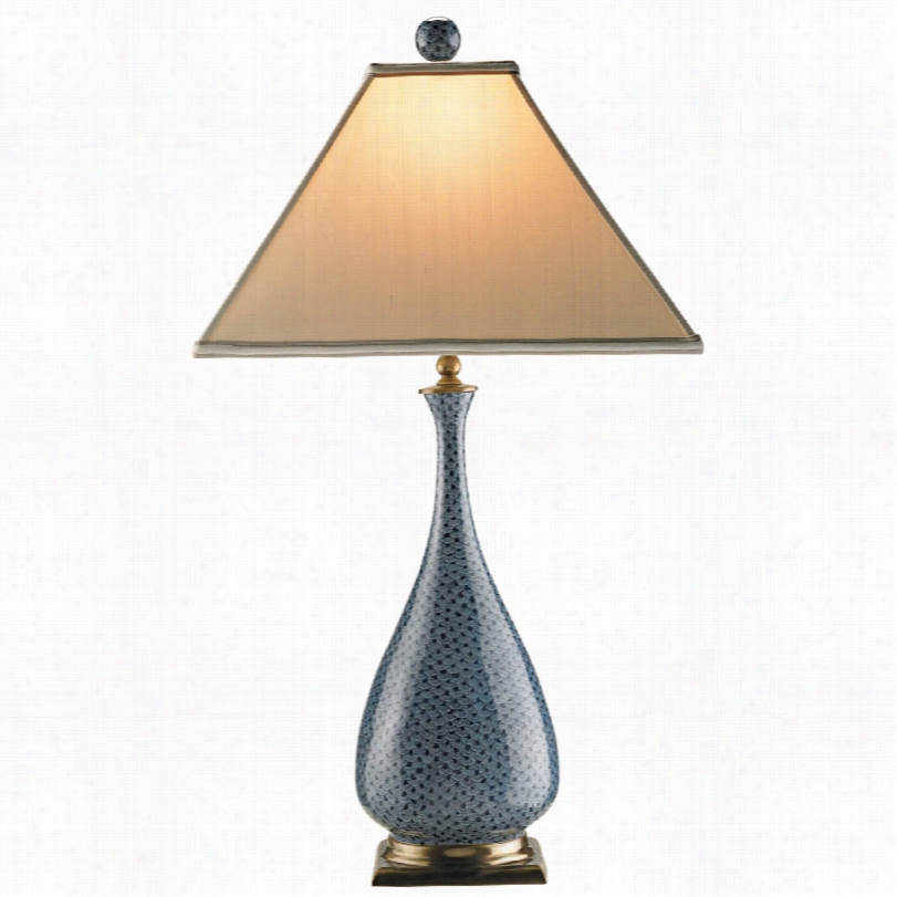 Contemporary Courtship Blue Porcelain Currey And Company Table Lamp