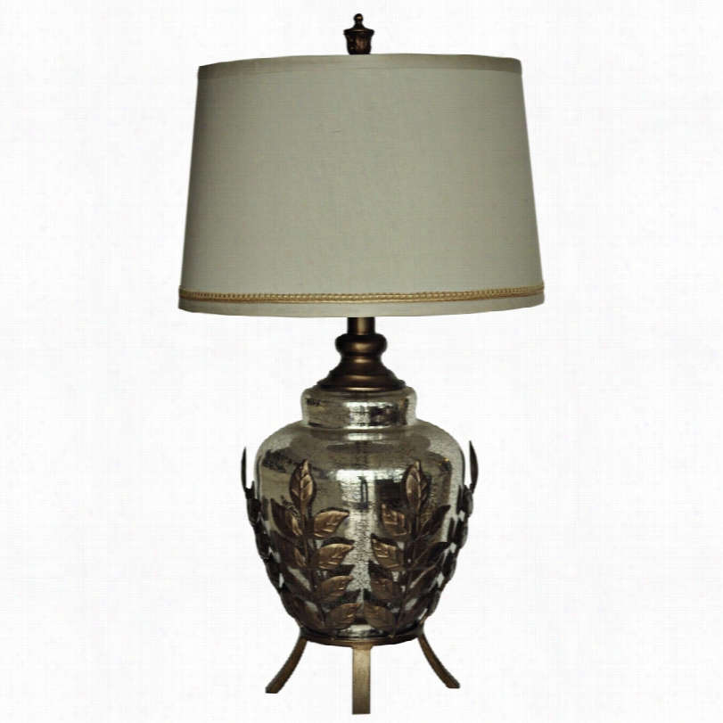 Contemporary Crestview Serendipity Toasted Silver Glas S Table Lamp