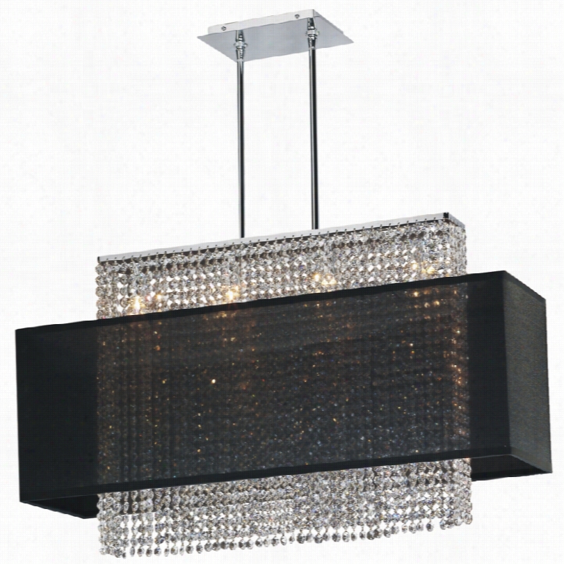 Contemporary Crrystal Strands Large Mourning Chandelier Pendant