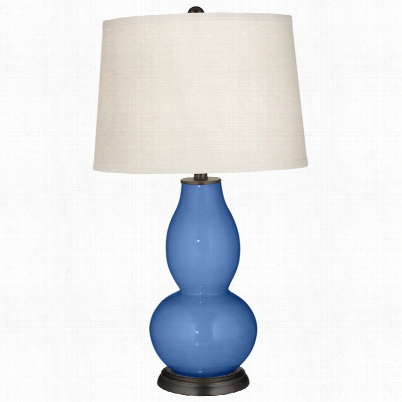 Contemporary Dazzle With White Shade 29 1/2-inch-h Color Plu S Table Lamp