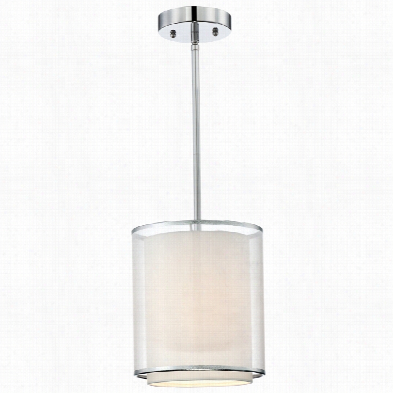 Con Temporary Double Organza 8-inch-w Possini Euro Mini Pendant Light