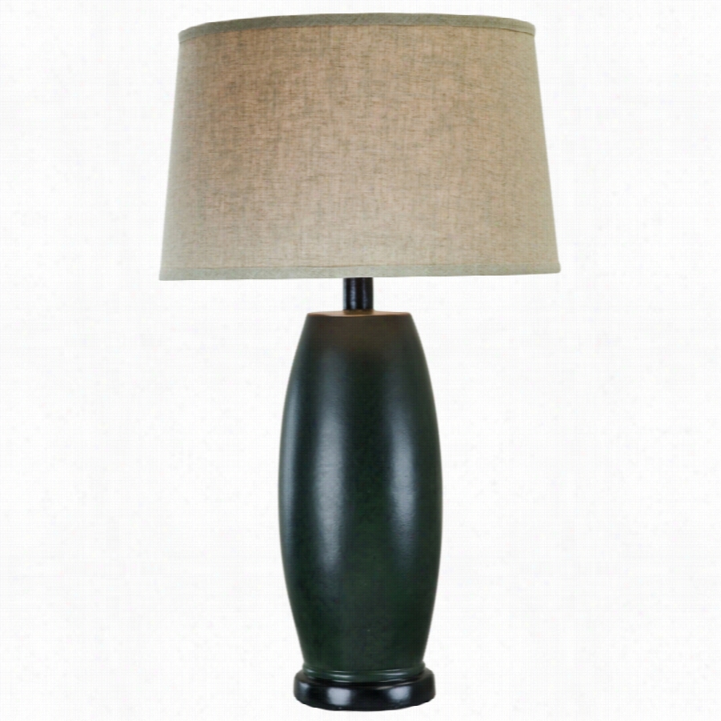 Cotmporary Eastport Modern Semi-gloss Dark Green 29-inch-h Table Lamp