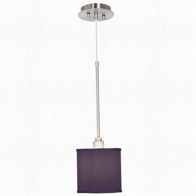 Contemporary Eggplant Textured Sil Kshade  7-inch-w Mini Pendant Light