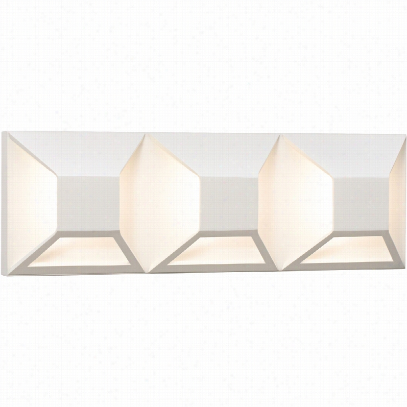 Contemporary Elan Copan 3-led Modern Matte White Bath Light