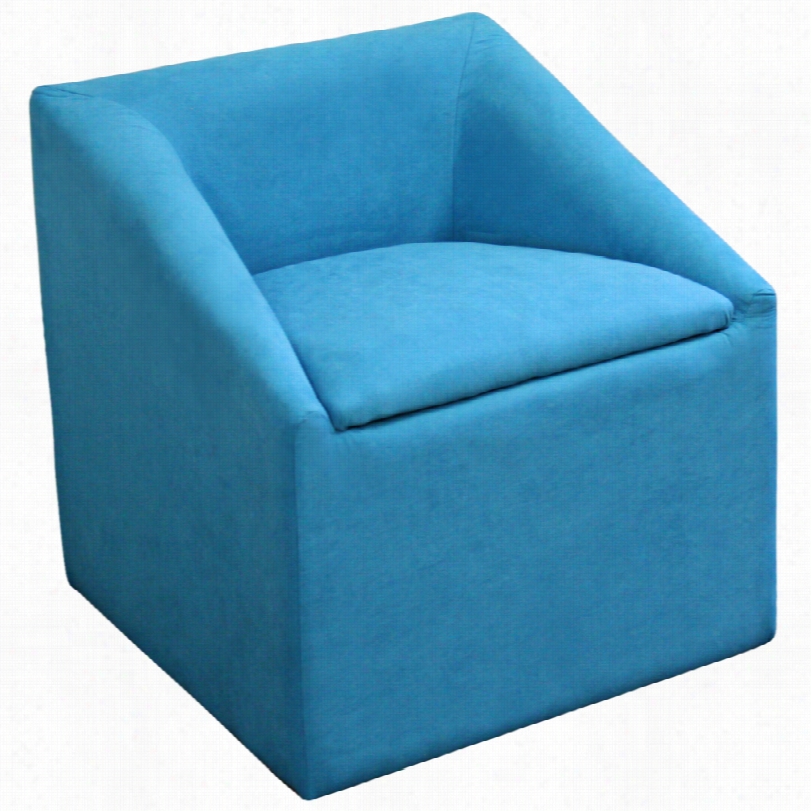 Contemporary Eliza Blue Upholstered Storage 20 3/4-inch-h Accent Chair
