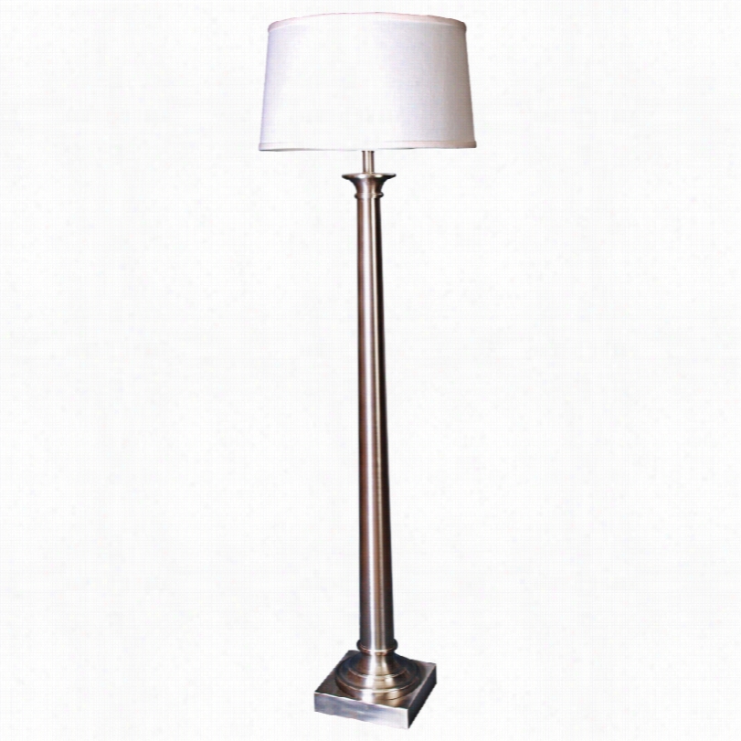 Contemporary Elkin Satkn Nickel Tapered Column Meetal 60-inch-h Floor Lamp