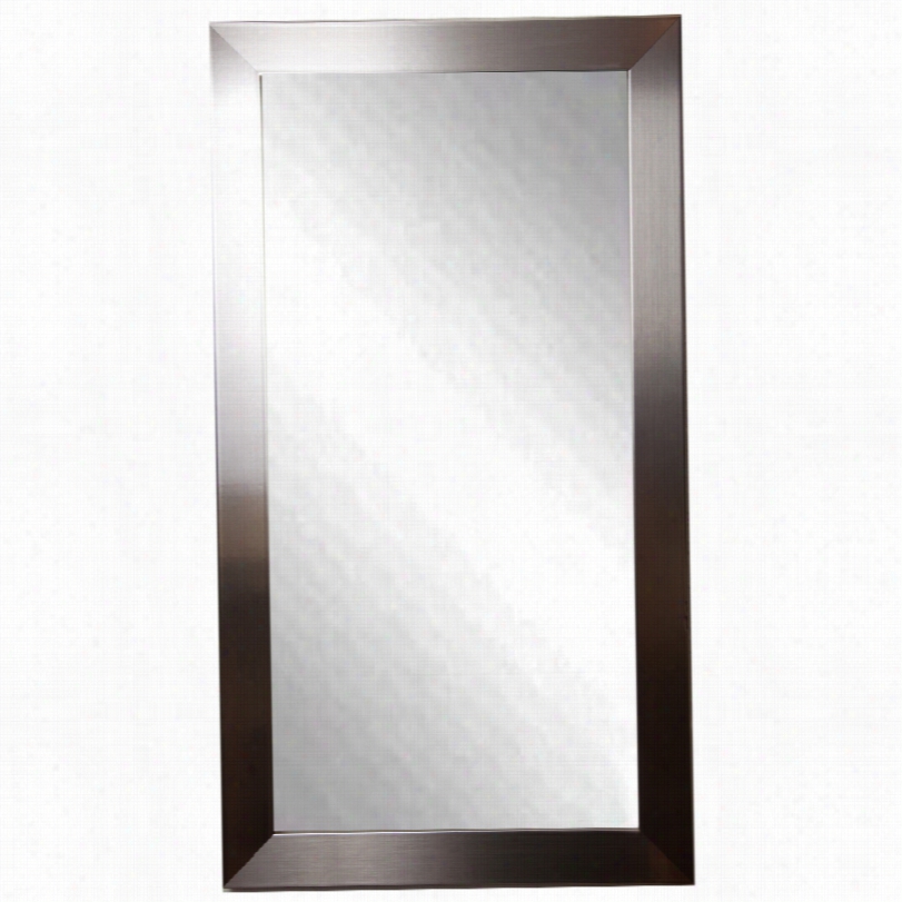 Contemporary Elmre Silver Petite Large Flooor Mirror-29x64