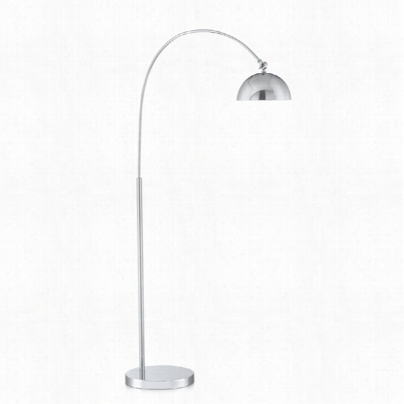 Contemporary Erico Chdome With Metal Led Arc Poossini Euro Flooor Lamp