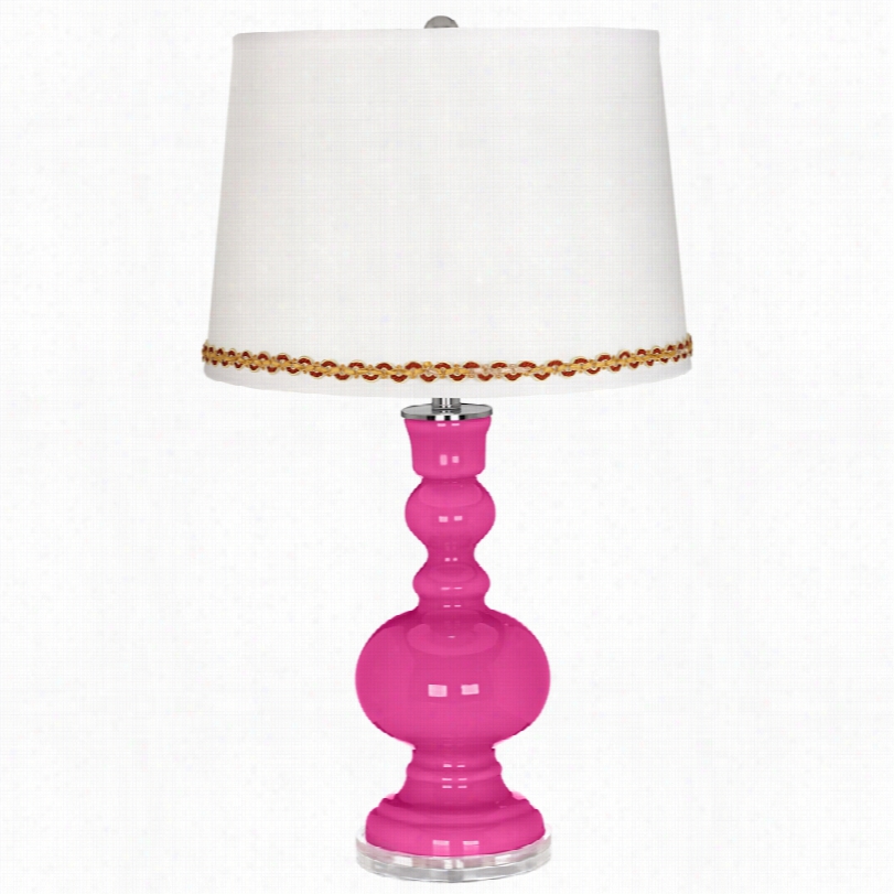 Contemporary Fuchsi Apothecary 30-inch-h Table Lamp With Serpentine Trim