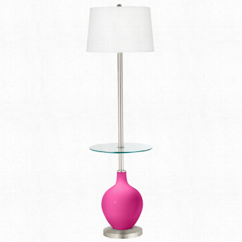 Contemporary Fuchsia Tray Table 59-inch-h Ovo Cover With A ~ Lamp