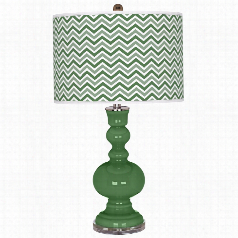 Contemporary Garden Grove Narrowz Ig Zag Shade Color Plus Table Lamp